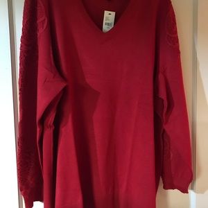 Lane Bryant sweaters with lace detail sleeves